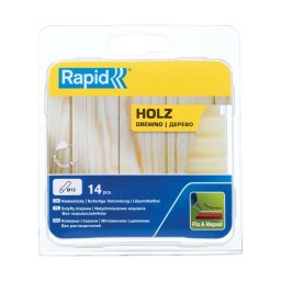 Rapid 40107947, set 14 rezerve de lipici, transparente, Ø12 x 94 mm