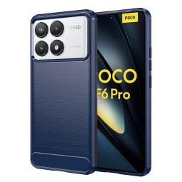 Husa Husa pentru Xiaomi Poco F6 Pro - Techsuit Carbon Silicone - Blue