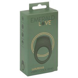 Emerald Love - inel vibrator rezistent la apă, reîncărcabil (verde)