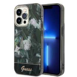 Husa Guess GUHCP14LHGJGHA iPhone 14 Pro 6.1" green/green hardcase Jungle Collection