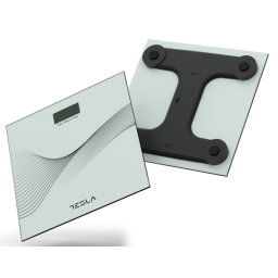 Cantar Corporal Tesla Bs103W, 180Kg, Baterii 2 X aaa, 30X30Cm, Alb