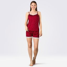 Pijamale Dama Pantalon Scurt si Maieu CharMe Fashion, Model 'Delicate Royalty' Confort și Eleganta