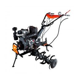 MOTOCULTOR TDK1100 PLUS MOTOR DIESEL, KAMA PORNIRE ELECTRICA CU ROTI DE TRANSPORT, 11CP