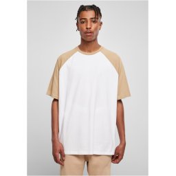 Organic Oversized Raglan T-Shirt White/Beige Union