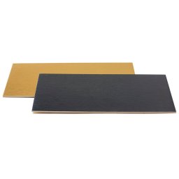 Platou Tort Dreptungh. 2 Fete, Negru Auriu, 40x30xH0.3 cm