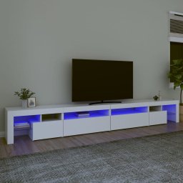 Comoda TV cu lumini LED, alb, 290x36,5x40 cm GartenMobel Dekor