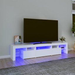 Dulap TV cu lumini LED alb 200x36,5x40 cm GartenMobel Dekor