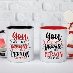 Set 2 Cani Cuplu Personalizate cu You are My Favorite Person
