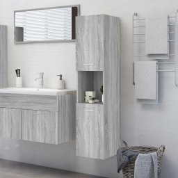 Dulap de baie, sonoma gri, 30x30x130 cm, lemn prelucrat GartenMobel Dekor