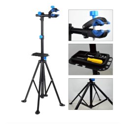 Stand reparatii bicicleta, pliabil, inaltime ajustabila 109-181 cm, sarcina maxima 50 kg, negru albastru