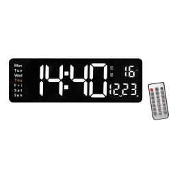 Ceas Digital de Perete RD AB6626 afisaj ALB Functie de Termometru Calendar Temporizator Alarma Dubla