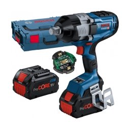 Bosch - GDS 18V-1600 HC - Masina de insurubat cu impact cu 2 acumulatori, Li-Ion, 18 V, 8 Ah, patrat 3/4 inch, 1600 Nm, -, valiza speciala, accesorii