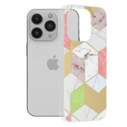Husa pentru Apple iPhone 14 Pro, Marble Series, Techsuit, Purple Hex