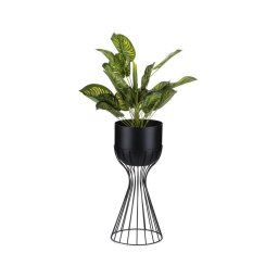 Ghiveci metalic de flori LOFT 46x20 cm negru