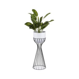 Ghiveci metalic de flori LOFT 56x20 cm negru/alb