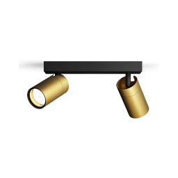 Spot pentru baie Philips IDRIS 2xGU10/5W/230V IP44 negru/auriu