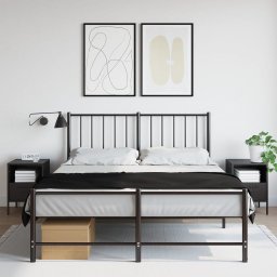 Noptiere, 2 buc., negru, 36x39x50,5 cm, otel laminat la rece GartenMobel Dekor