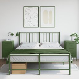 Noptiere 2 buc. verde maslina 36x39x68cm otel laminat la rece GartenMobel Dekor