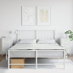 Noptiere, 2 buc., alb, 36x39x68 cm, otel laminat la rece GartenMobel Dekor