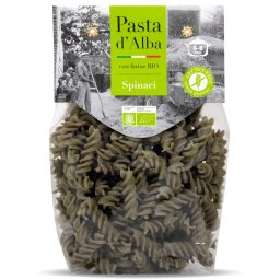 Paste fusilli BIO fara gluten, din orez si spanac Pasta d Alba