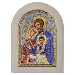 Icoana Sf Familie Argint 10x14cm Color Rama Alba