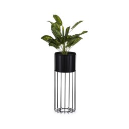 Ghiveci metalic de flori LOFT 55x20 cm negru