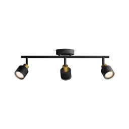 Spot Philips NIALL 3xGU10/5W/230V negru/alamă
