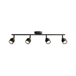 Spot Philips NIALL 4xGU10/5W/230V negru/alamă
