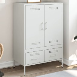 Dulap înalt, alb, 68x39x101,5 cm, otel laminat la rece GartenMobel Dekor