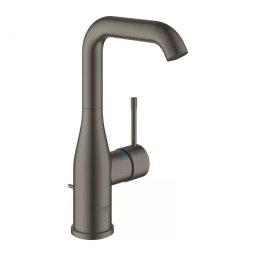 Baterie lavoar cu ventil Pop-Up Grohe Essence L antracit periat Hard Graphite -32628AL1