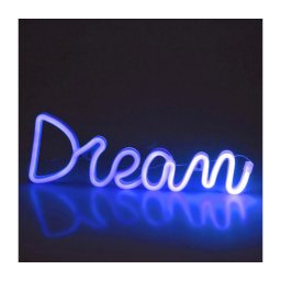 Decorațiune LED neon de perete DREAM LED/3W/3xAA albastru