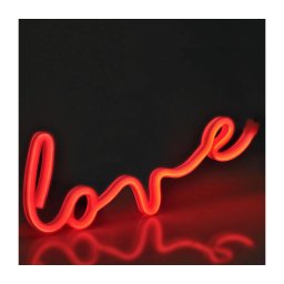 Decorațiune LED neon de perete LOVE LED/3W/3xAA roșu
