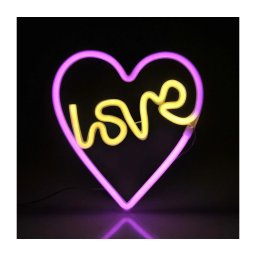 Decorațiune LED neon de perete LOVE LED/3W/3xAA roz