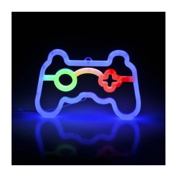 Decorațiune LED neon de perete GAME LED/3W/3xAA albastru