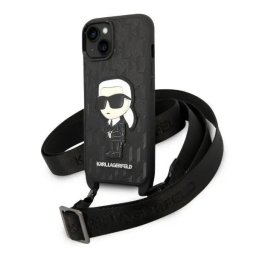 Husa Karl Lagerfeld KLHCP14MSTKMK iPhone 14 Plus 6.7" black/black hardcase Monogram Ikonik Patch