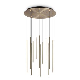 Suspensie modernă Filo Sp12, 23W LED, D:60 cm, H:86-150 cm, metal cu finisaj auriu
