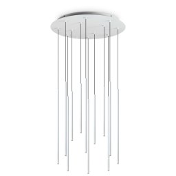 Suspensie modernă Filo Sp12, 23W LED, D:60 cm, H:86-150 cm, metal cu finisaj alb