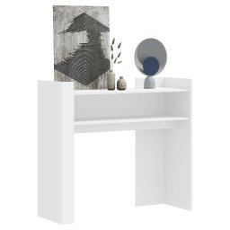 Masa consola, alb, 100x35x90 cm, lemn prelucrat GartenMobel Dekor