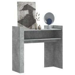 Masa consola, gri beton, 100x35x90 cm, lemn prelucrat GartenMobel Dekor