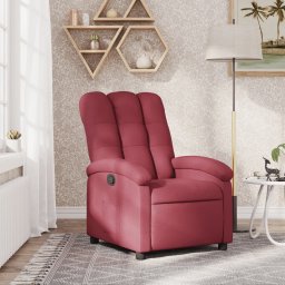Fotoliu rabatabil, rosu vin, material textil GartenMobel Dekor