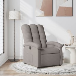 Fotoliu rabatabil, gri taupe, material textil GartenMobel Dekor