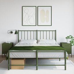 Noptiere, 2 buc., verde olive, 36x39x50,5 cm, otel GartenMobel Dekor