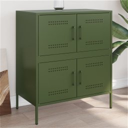 Dulap, verde masliniu, 68x39x79 cm, otel GartenMobel Dekor