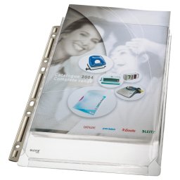 Folie de protectie LEITZ Jumbo, ranforsare metalica, PVC, A4, 170 mic, 3 buc/set, standard