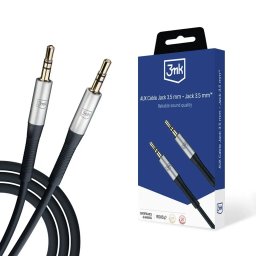 Husa Cablu audio AUX 3,5 mm la 3,5 mm, 1 m – negru