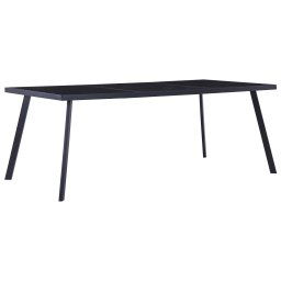 Masa de bucatarie, negru, 200 x 100 x 75 cm, sticla securizata GartenMobel Dekor