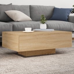 Masuta de cafea cu lumini LED, stejar sonoma, 85x55x31 cm GartenMobel Dekor