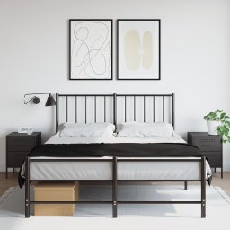 Noptiere, 2 buc., negru, 36x39x50,5 cm, otel GartenMobel Dekor