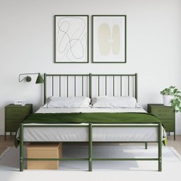 Noptiere, 2 buc., verde olive, 36x39x50,5 cm, otel GartenMobel Dekor