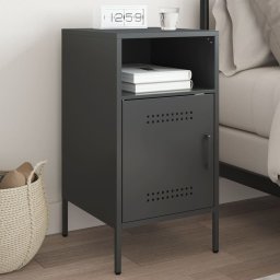 Noptiera, negru, 36x39x68 cm, otel laminat la rece GartenMobel Dekor